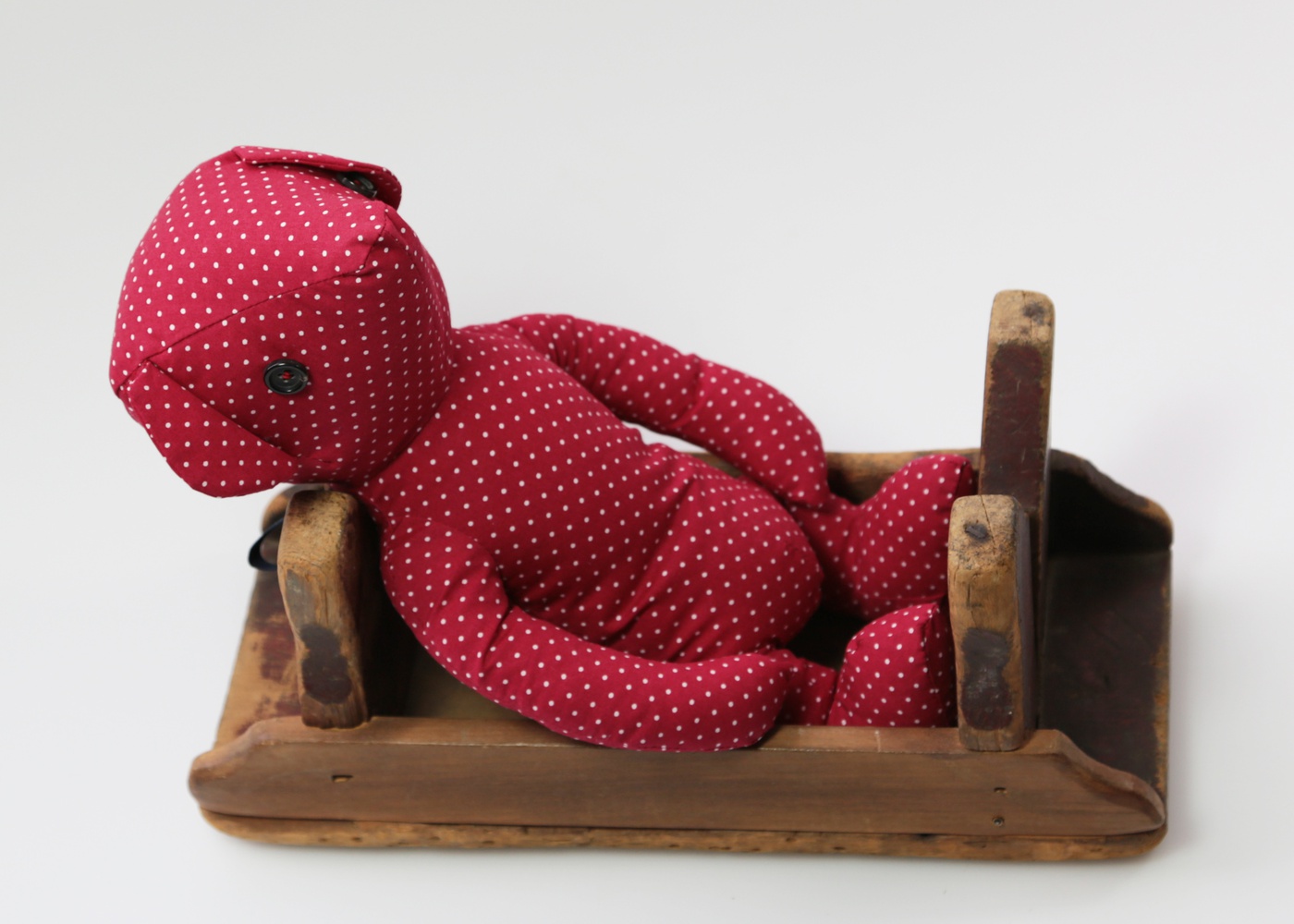 RED WITH WHITE MICRO DOTS BEAR nyc