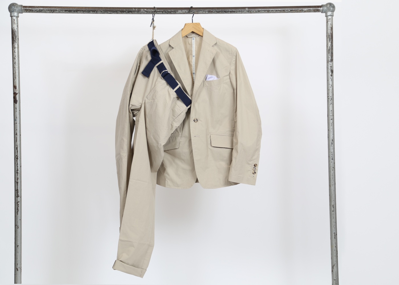 Grahame Fowler Khaki Weekend Travel Suit Jacket  nyc