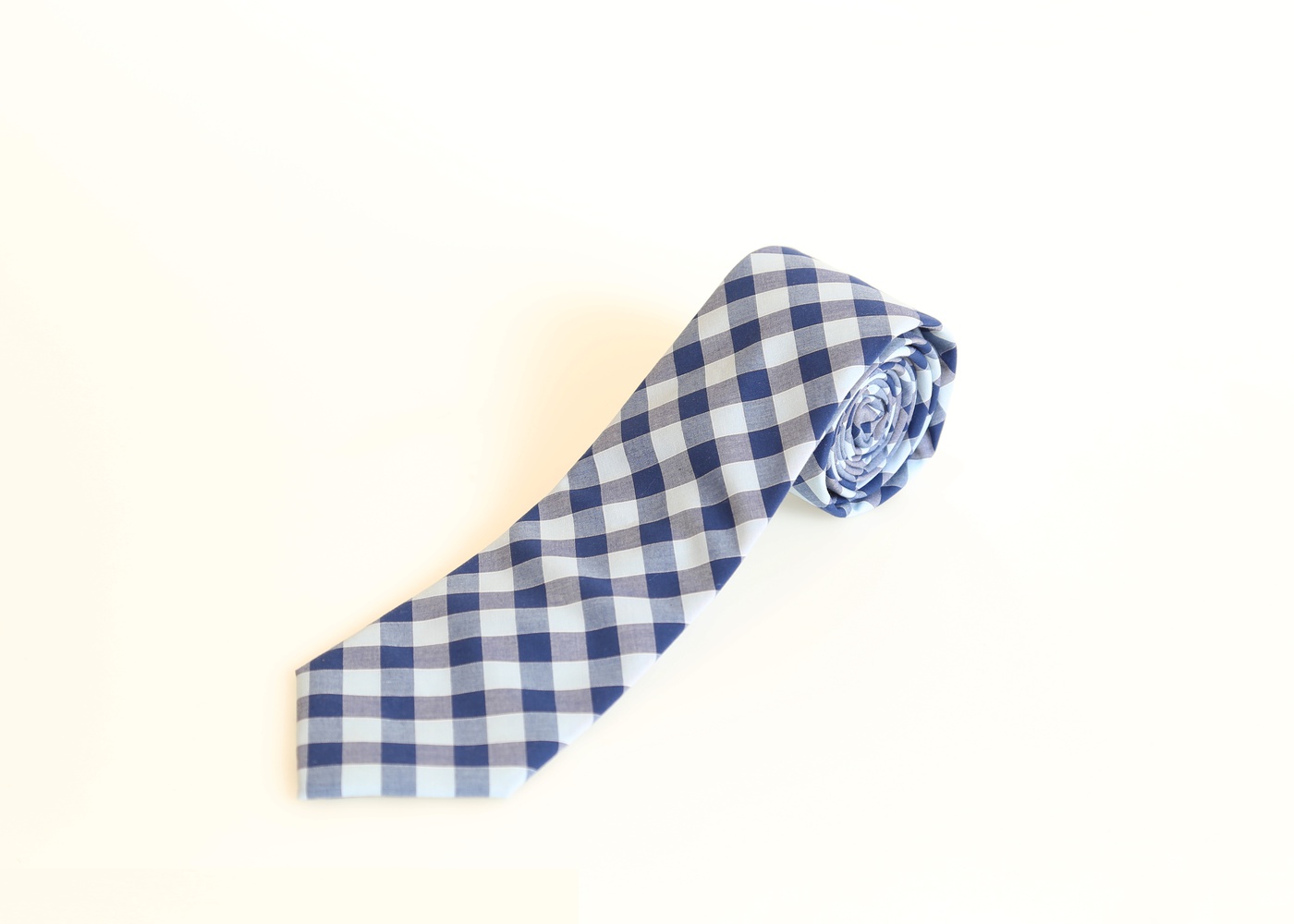 Tonal Blue Gingham Tie nyc